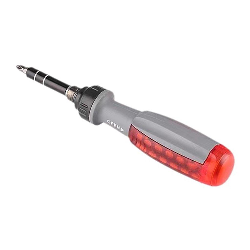 11 In 1 Ratchet Screwdriver Set Adjustment Forward And Reverse Multiple Bit Driver Telescopic Tool Rotating Screwdriver