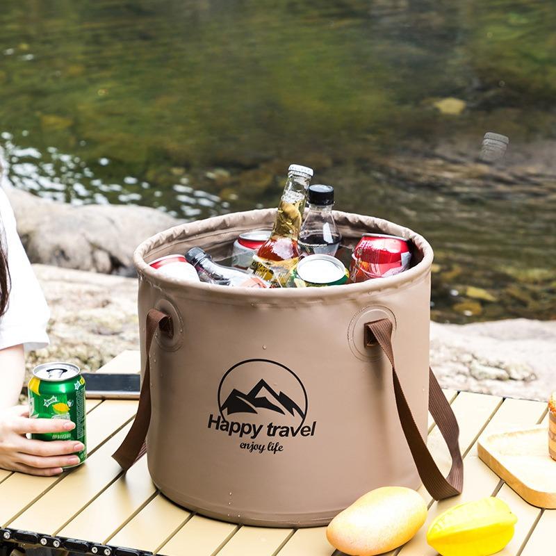20L Outdoor Folding Bucket Waterproof Foldable Water Sink Bucket Travel Camping Water Bag Picnic Fishing Storage Box