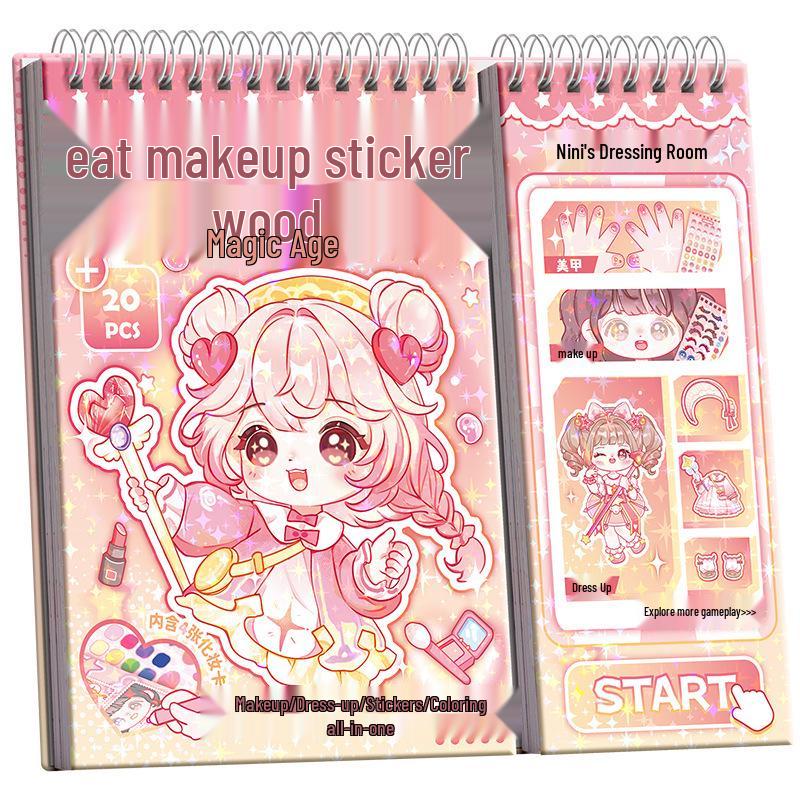 Kaba Bear Princess Dress-Up & Nail Art DIY Sticker Book for Kids