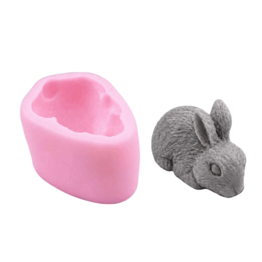 Non Stick Surface 3D Rabbit Mold Easy Release Baking Mold Reusable Candle Mold Candle Soap Craft