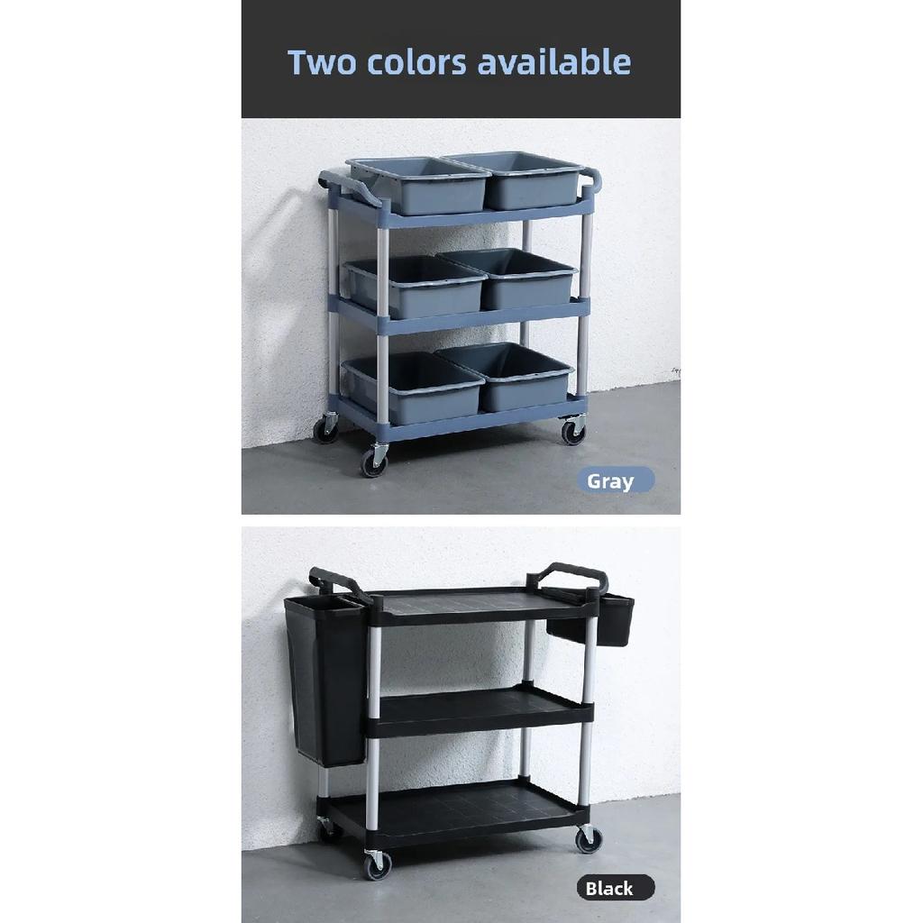 Hotel Restaurant Trolley Dish Cart Push Cart Three Tier Serving Utility Commercial Catering Vehicle Service Trolley Kitchen Cart