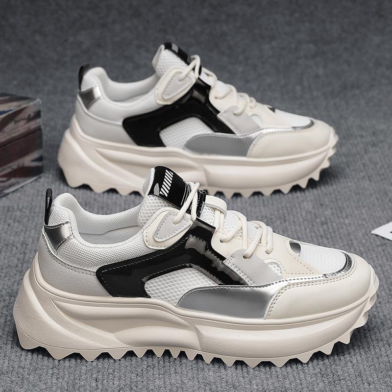 

New men s shoes summer breathable mesh youth leisure sports running air cushion shock absorption little white dad shoes 44