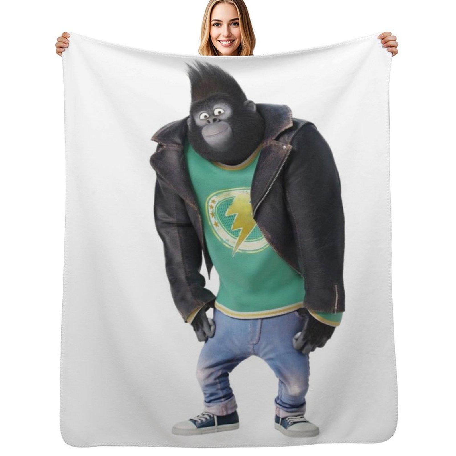 Creative Homewares Unisex White Johnny Sing 2 Throw Blanket Cozy Sofa Blanket For Tv Watching Napping