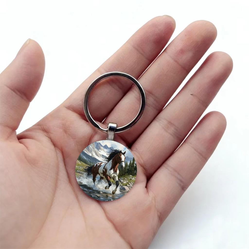 Mode Legierung Schlüsselanhänger Anhänger Runder Metall Schlüsselring