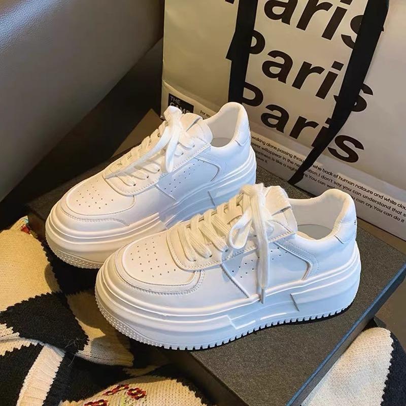 Spring and Autumn Women's Shoes Board Shoes 2025 Spring New Official Casual Shoes Sports Shoes Women's Platform White Shoes Tide