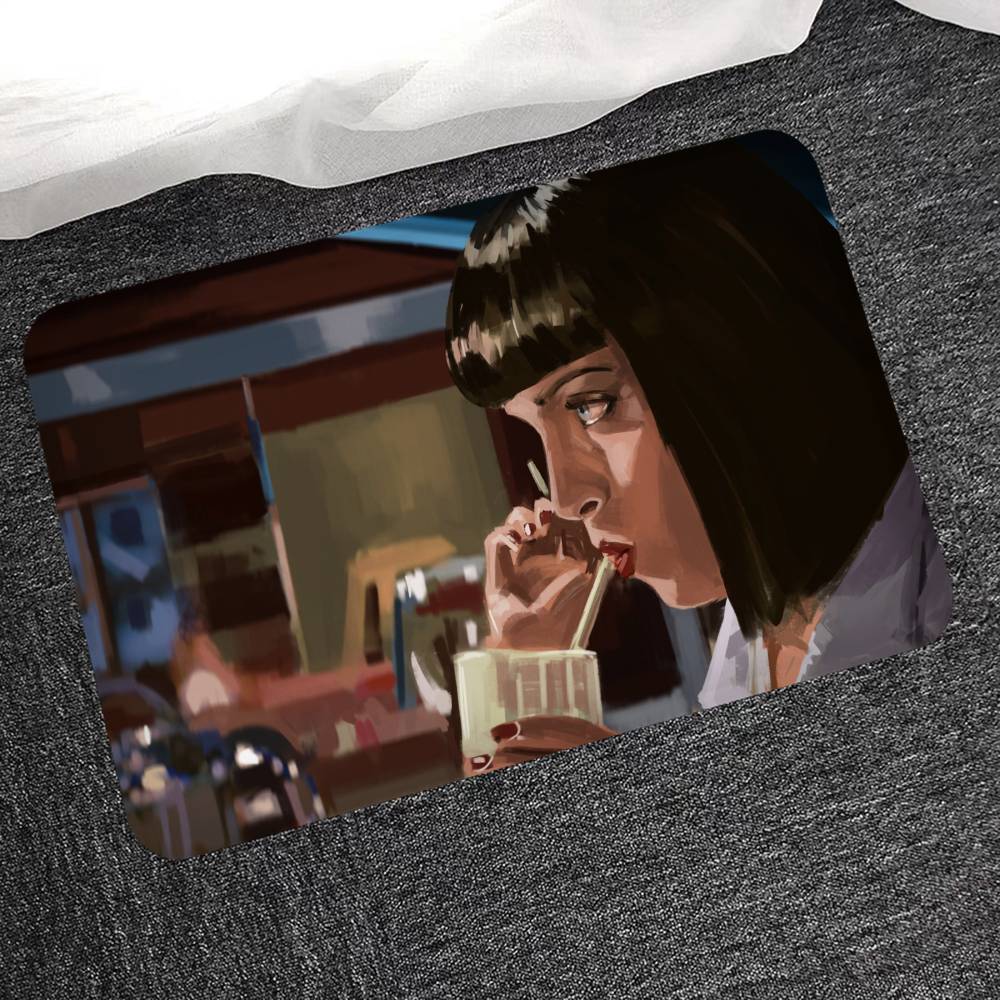 Humorous Pulp Fiction Room Mats Anti-slip Absorbent Long Strip Cushion Bedroom Mat Household Carpets