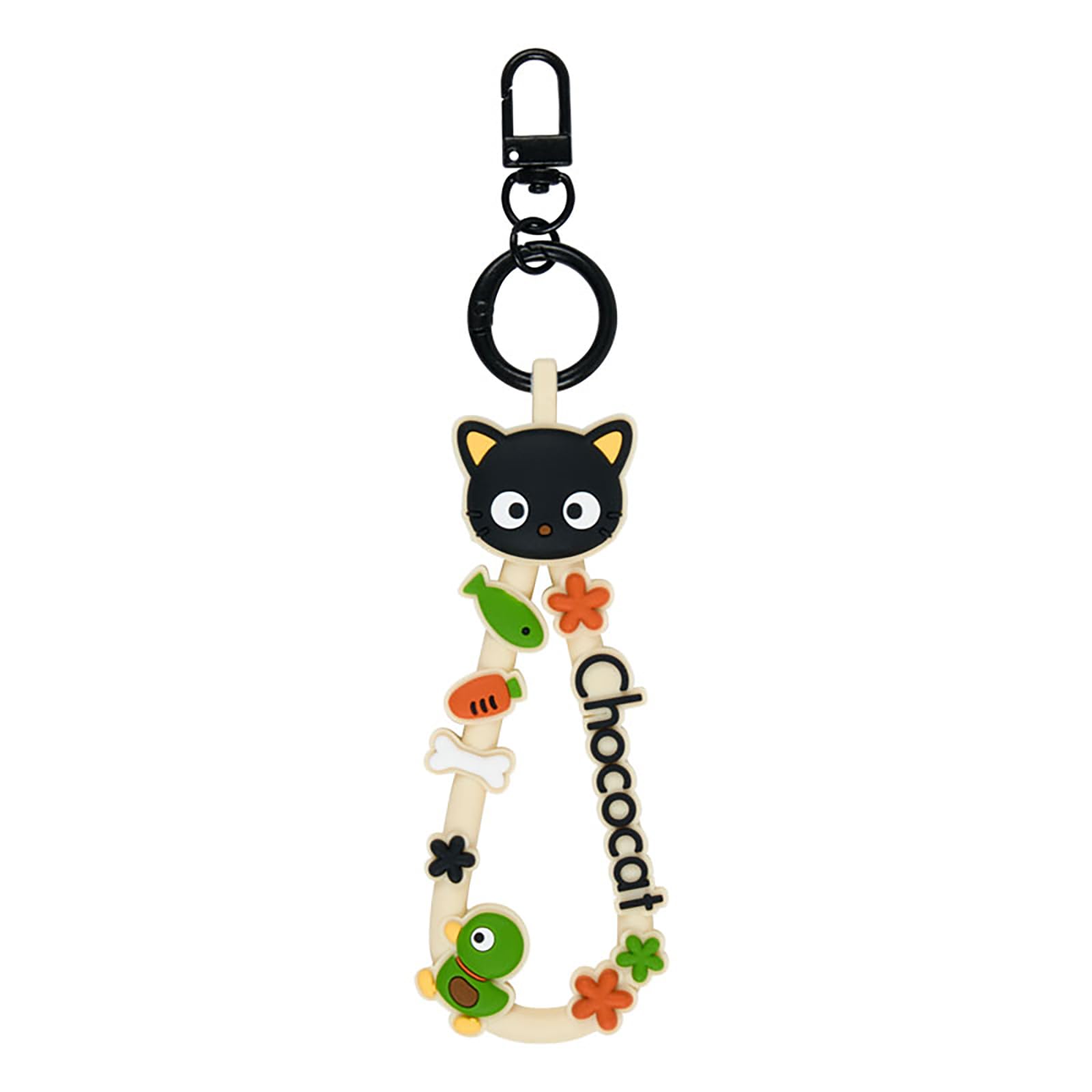 Sanrio Rubber Cord Keychain Grand Prix 1st Choco Cat 829625 (Character Edition)