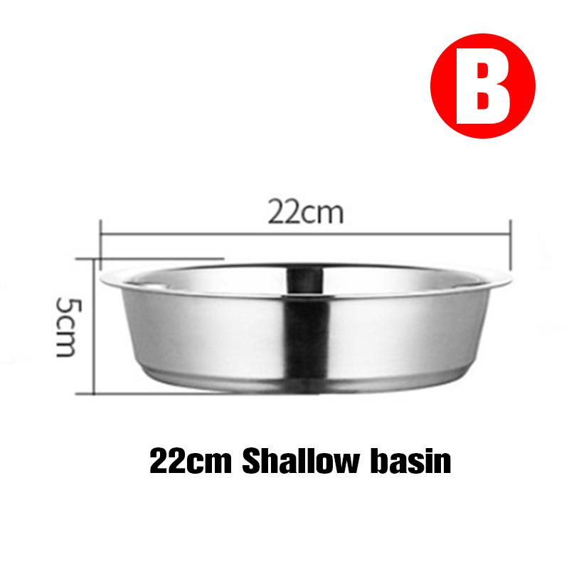 Thick Double Layer Drainage Basin German Style 304 Stainless Steel Basin Drain Basket Vegetable Washing and Rice Washing Basin