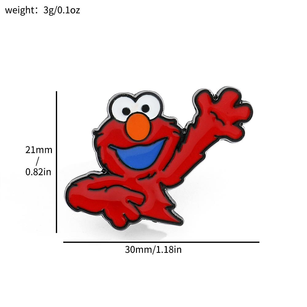 

Cute Sesame Street Character Metal Badge Sesame Street Elmo Big Bird Cookie Monster Brooch