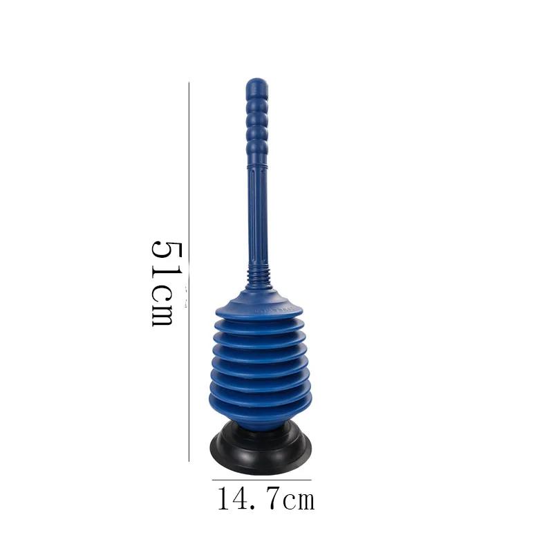 

Toilet Plunger High Pressure Thrust Strong Suction Cup Multi-layers Long Handle Manual Bathroom Toilet Dredger Clog Remover