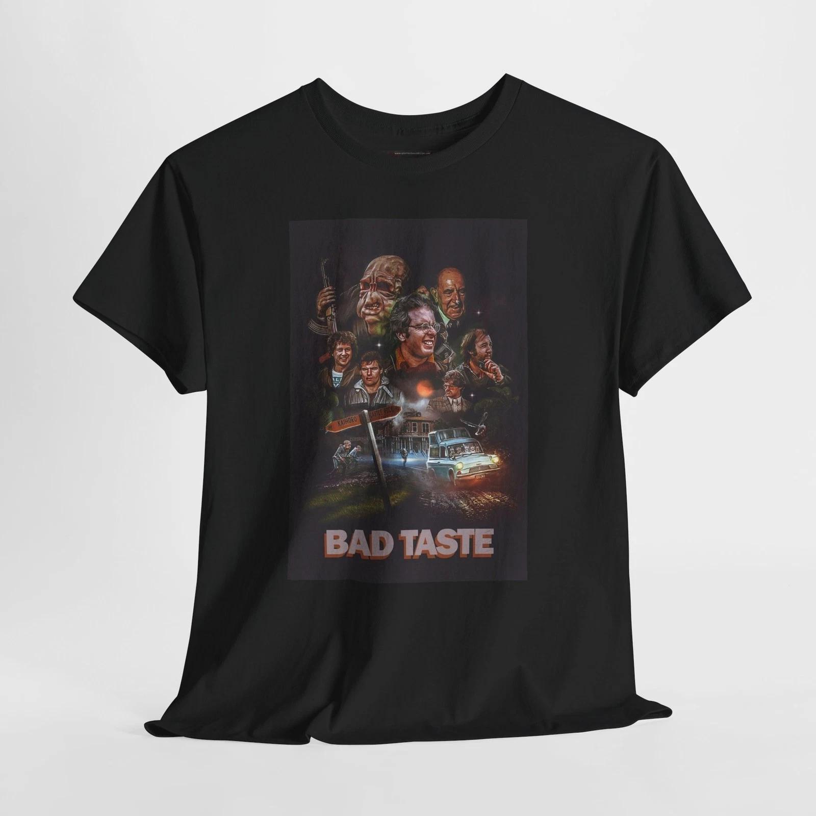 Bad Taste 1987 Retro Movie Poster Horror Unisex Graphic T-Shirt 3XL