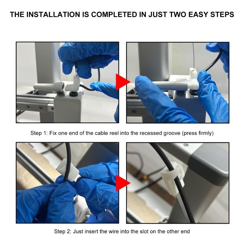 Quick Install Cable Support Clip For 3D Printer Easy Mounting Universal Compatibility High Strength Plastic Construction