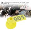 1 100 Number Plastic Livestock Ear Tag Animal Tag for Goat Sheep Pig (Yellow)