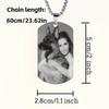 Stainless Steel Black Dog Tag Necklace - Trendy Hip Hop Style for Men & Women, Custom Engravable Titanium Steel Jewelry.