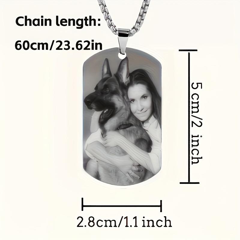 Stainless Steel Black Dog Tag Necklace - Trendy Hip Hop Style for Men & Women, Custom Engravable Titanium Steel Jewelry.
