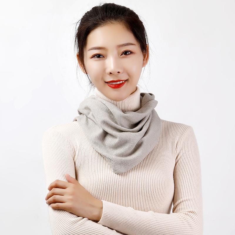 Women 160x40cm Triangle Scarf Shawl Wool Neck Warmer Solid Color Multipurpose Cowl Pashmina Female Soft Spring Knit Accessories