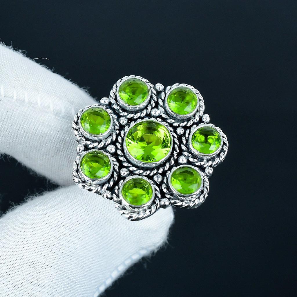 Beautiful Peridot Gemstone Handmade 925 Sterling Silver Ring - Bohemian Jewelry Ring - Handmade Boho Jewelry for Women & Men, Easter Gifts
