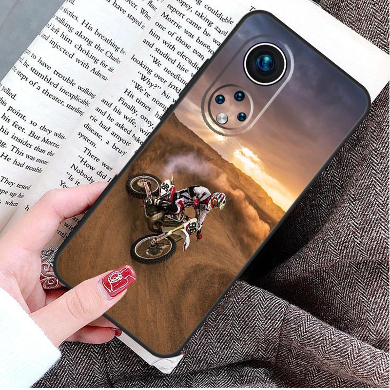 Moto Cross Motorcycle Sports Case For Honor Magic V5 5 6 7 Pro Honor X9c X9b X9a X8a X8b X7a 50 70 90 400 200 Lite Cover