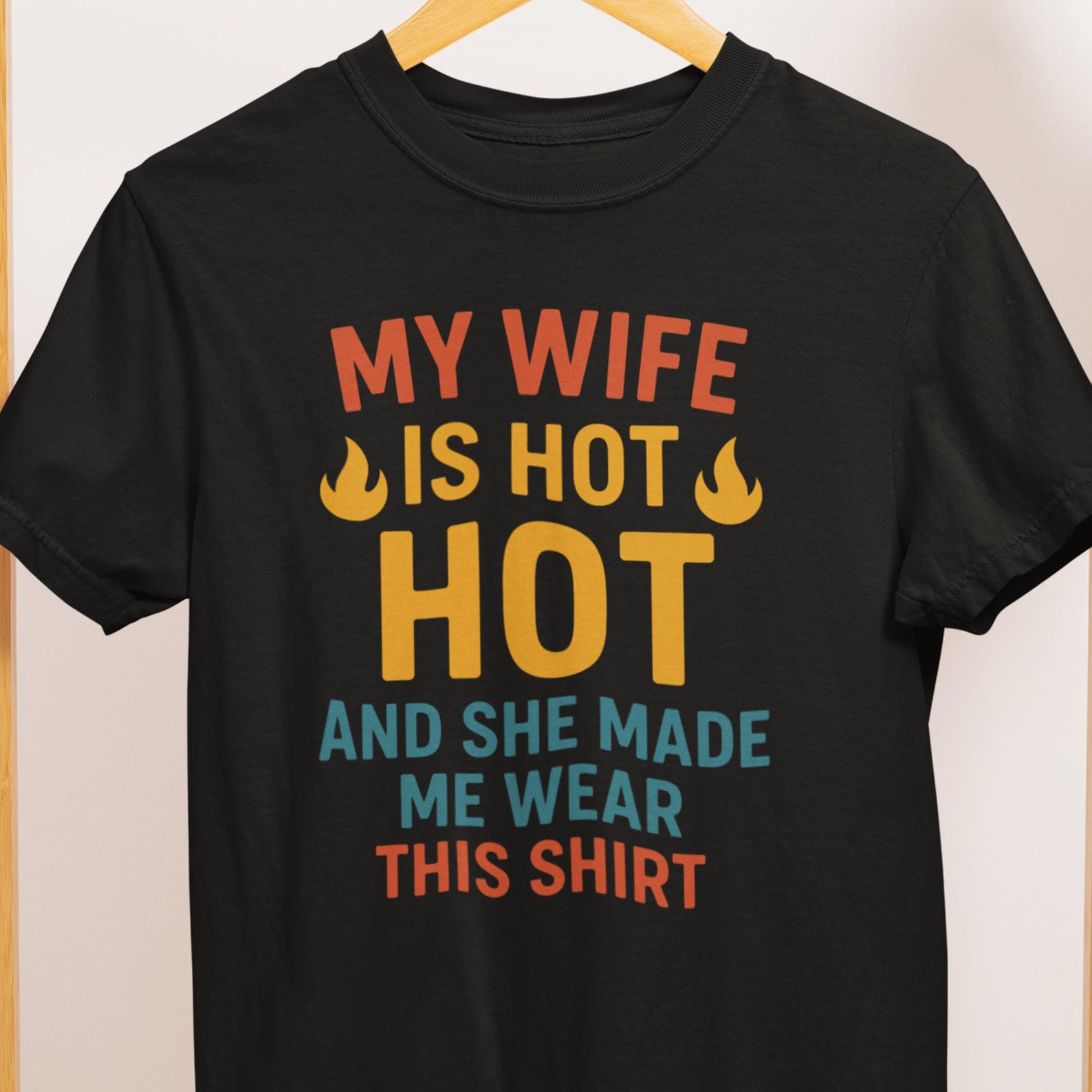 Funny Husband Shirt: My Wife Is Hot - Comfort Colors Tee M