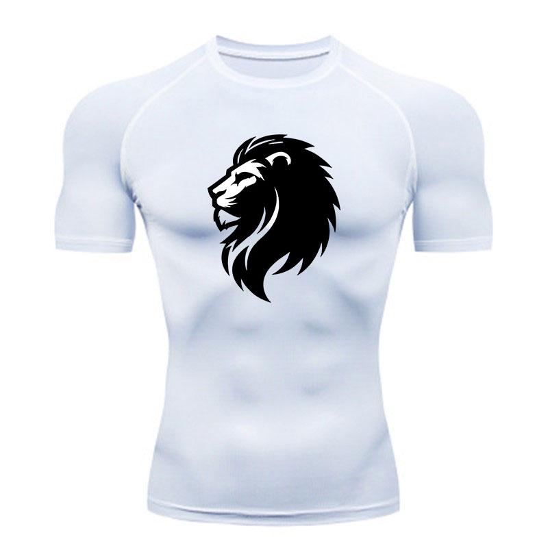 Men's Compression Fitness Sports T-Shirt, Casual Stylish Lio