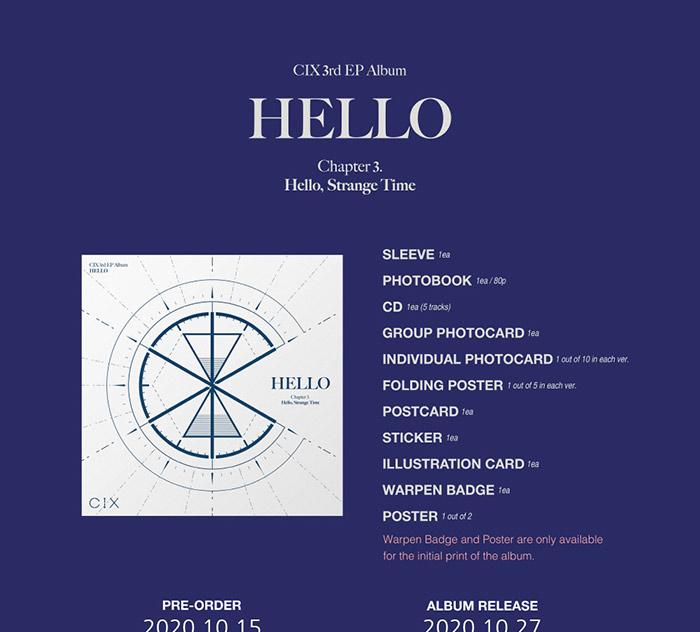 CIX 3rd EP [‘HELLO’ Chapter 3. Hello, Strange Time]