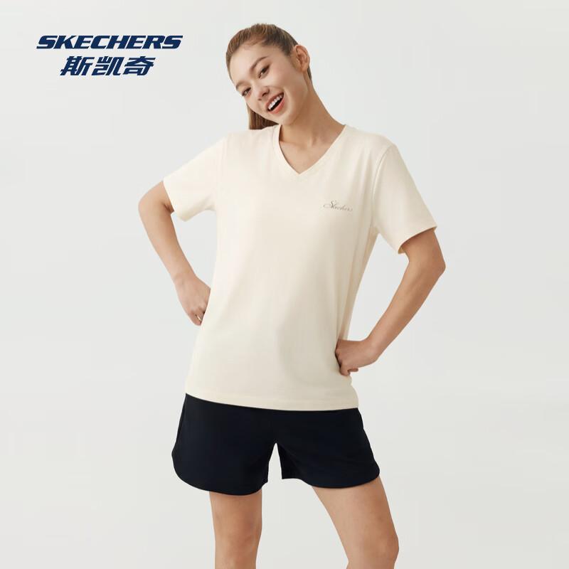 

Skechers Women s Spring/Summer Knitted Short Sleeve T-Shirt L126W039 XL