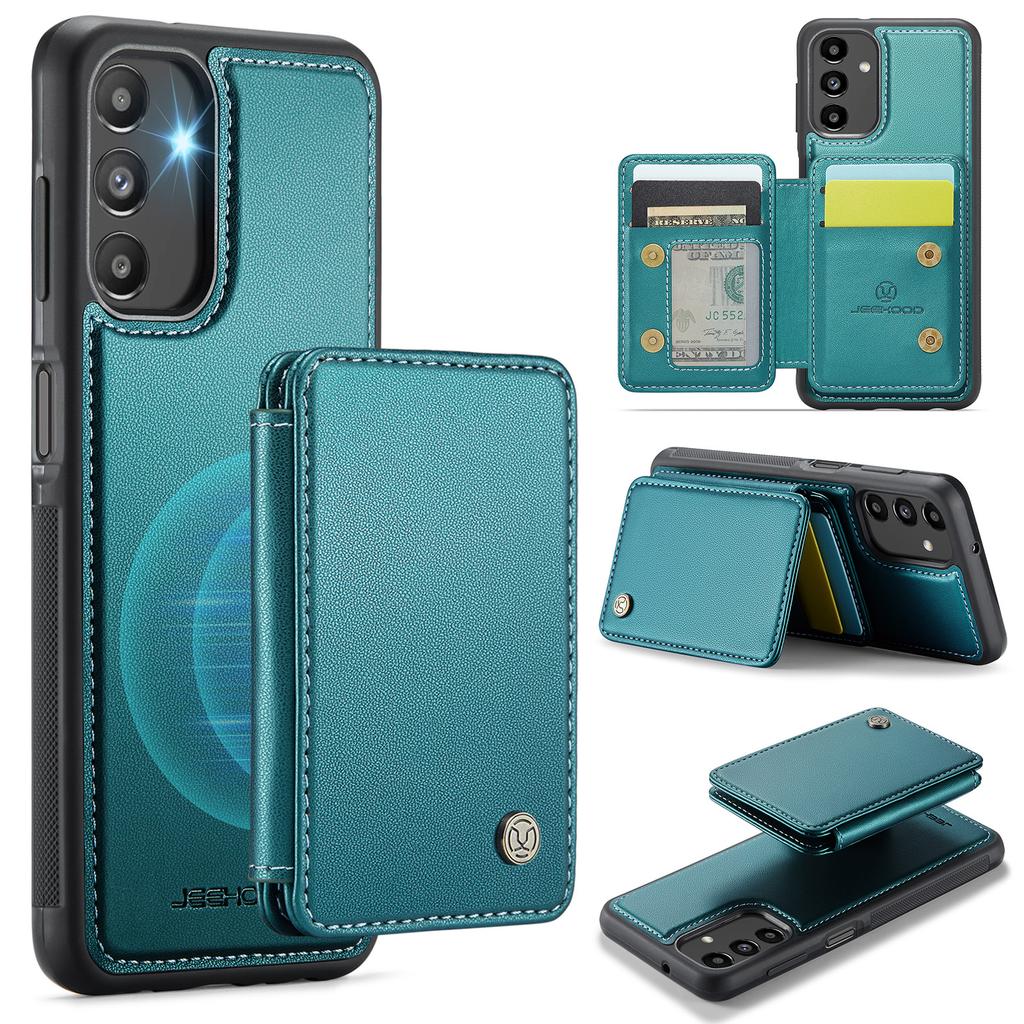 JEEHOOD J05 For Samsung Galaxy A13 5G Case Leather Mobile Cover with Detachable Magnetic Card Bag
