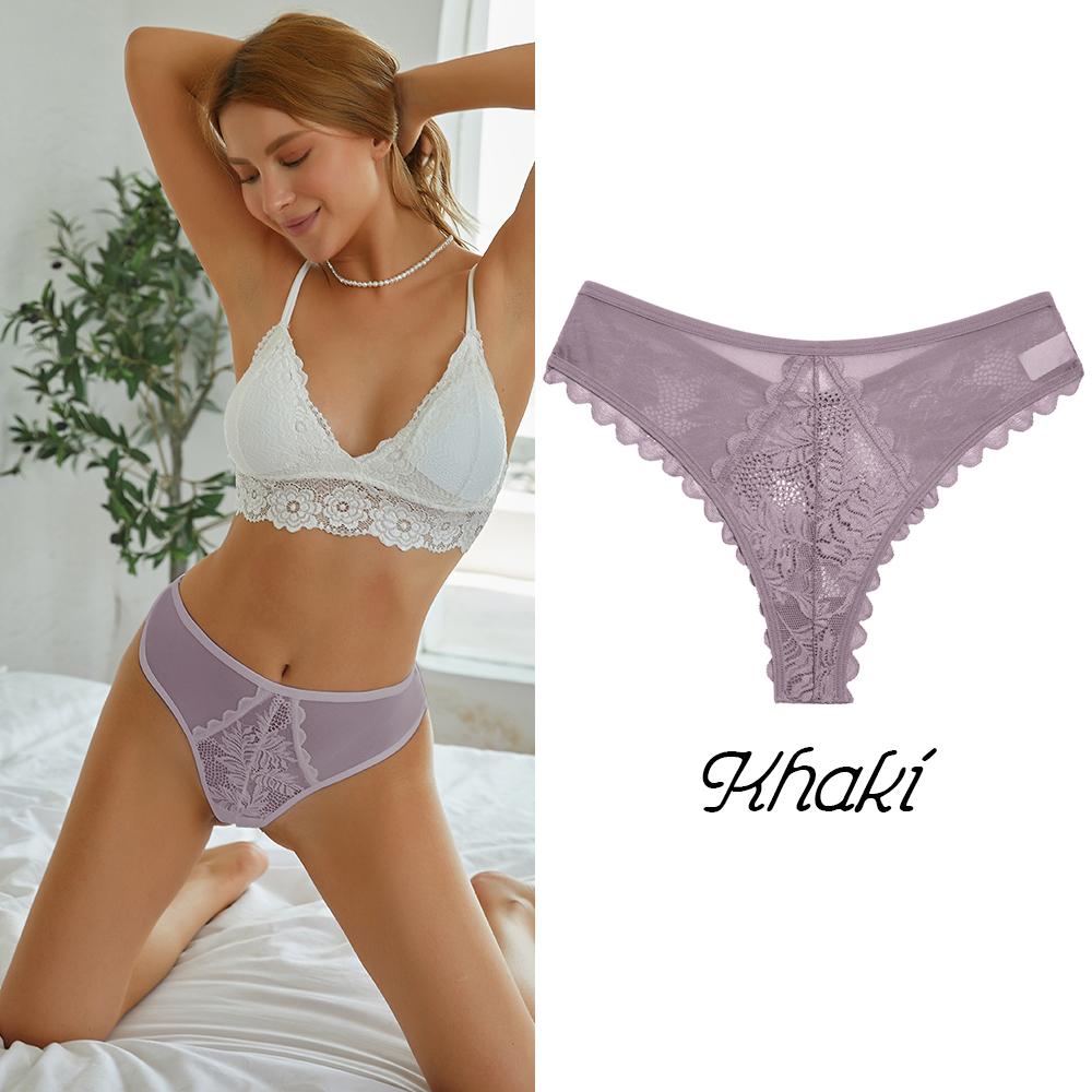 Sexy comfortabele vrouwelijke lingerie kanten ondergoed damesslipje lage taille string uitgehold G-snaar vrouwelijke onderbroek effen
