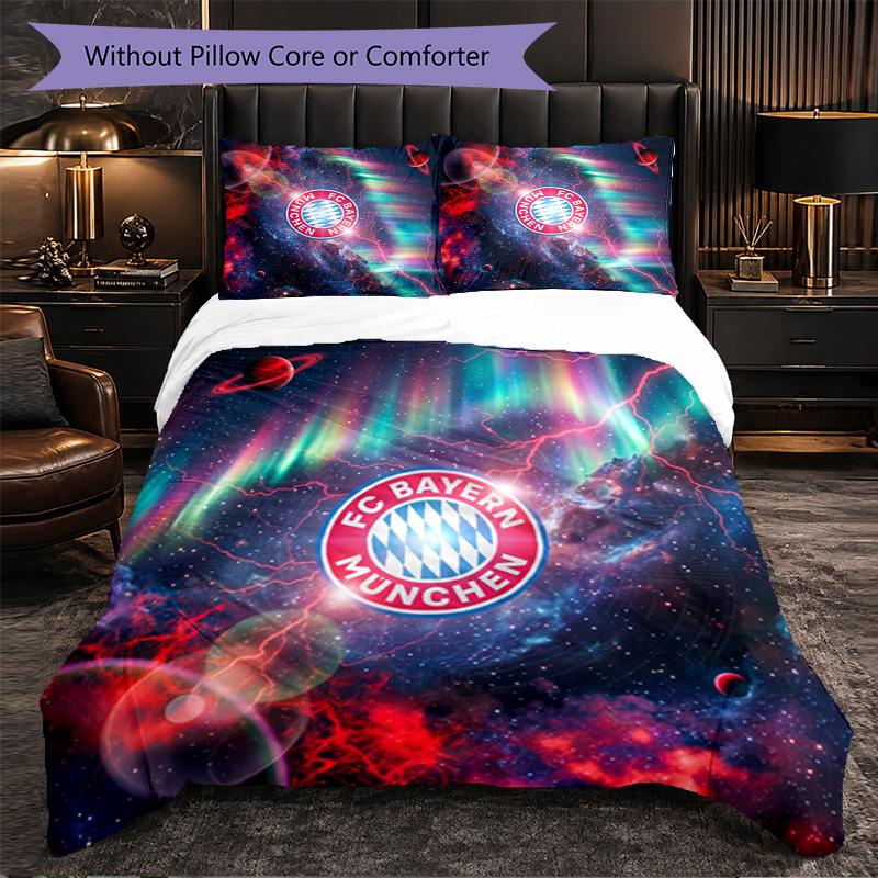 Set Biancheria da Letto Bayern Monaco Modello 3 Pezzi Morbida Copripiumino in Microfibra con Federe per Camera da Letto