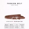 Women's Genuine Leather Dress Belt - Versatile, Thin, Fashionable Cowhide Waistband for Business Fashion