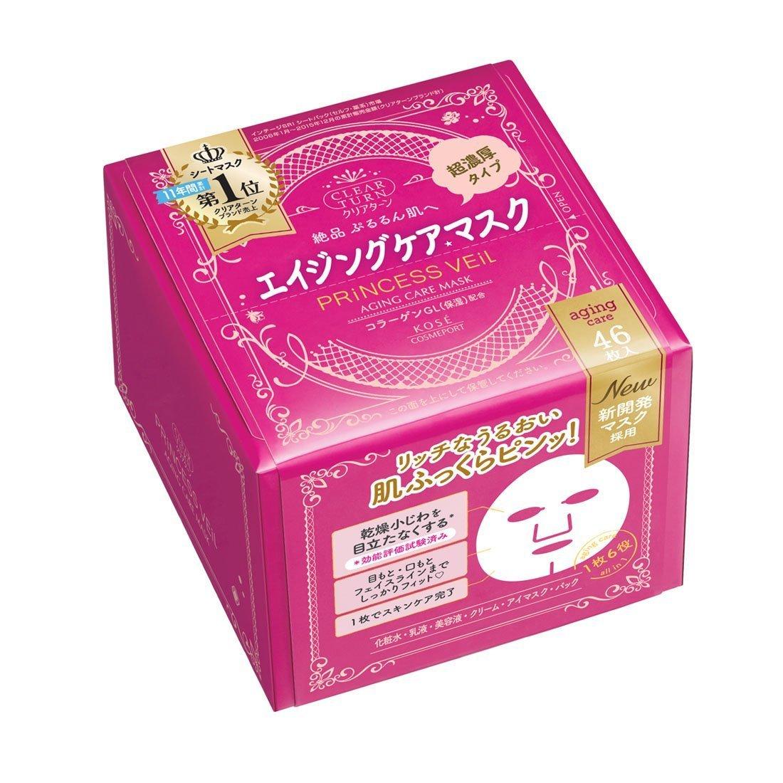 

KOSE Clear Turn Princess Veil Aging Care Mask Face Mask 46 Sheets (x 1)