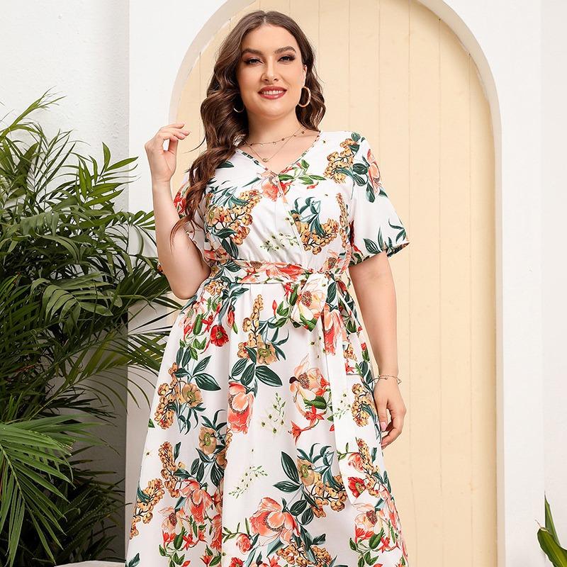 Платье с V-образным вырезом — фото 9