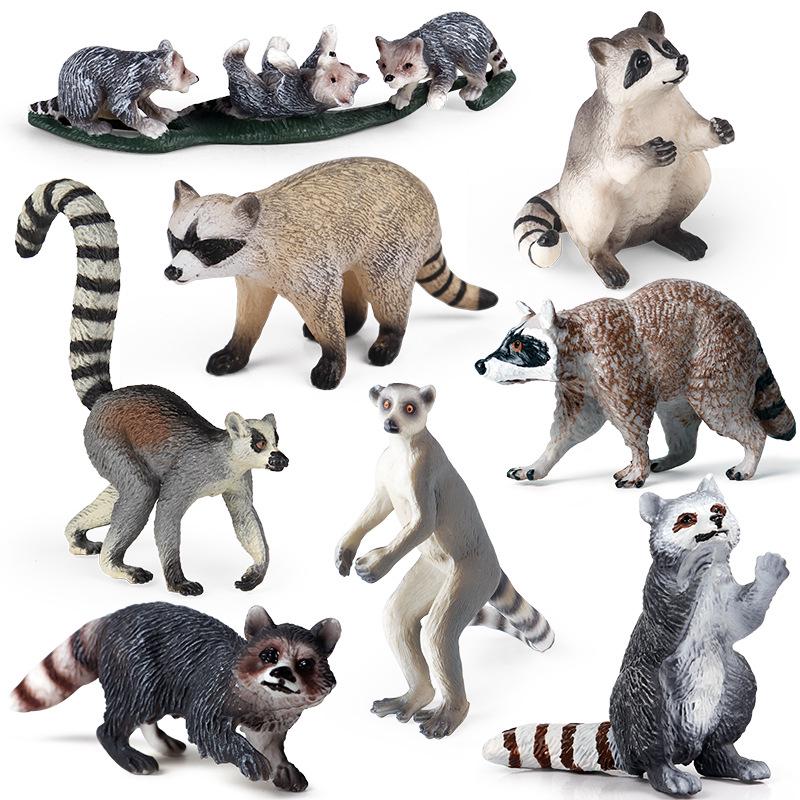 Realistic Animal Heart Model Toy: Lemur, Raccoon, Orangutan, Baboon