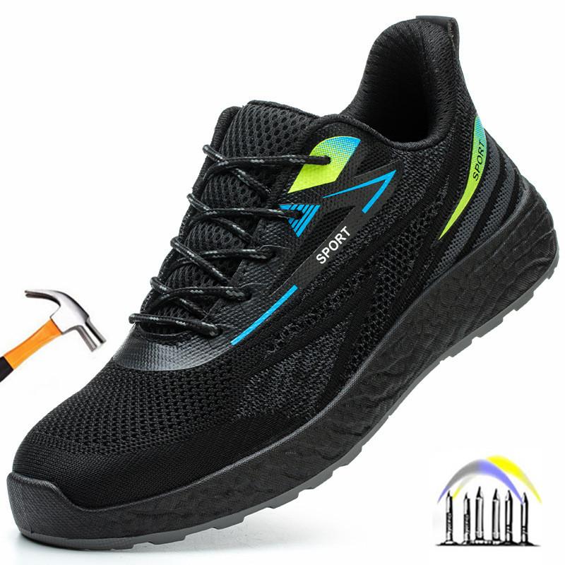 Plastic Toe Safety Boots Industry Anti Smash Shoe Lightweight Comfortable Safety Shoes Puncture Proof Durable Sneakers for Work