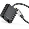 Hannord Optical Fiber Cable 2 In 1 Splitter Toslink Splitter SPDIF 2 In To 1 Out Gold Plated Connectors For PC Laptop PS5 DVD