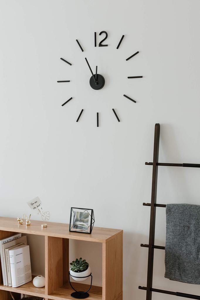 Umbra Wall Clock Stylish Stick Wall Clock Wall Decor Art DIY Analog Silent Overseas Interior Korean Interior BLINK 21005400040 Black