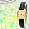Used [New Battery] SEIKO Ladies Watch Gold Octagon 1221-5470 470453 New Belt Engraved