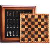 High End Desktop 36Cm/14 Inch Wooden Chess Set, Detachable Metal Chess Pieces King Height 6.3Cm Chess Storage/Gift Packaging
