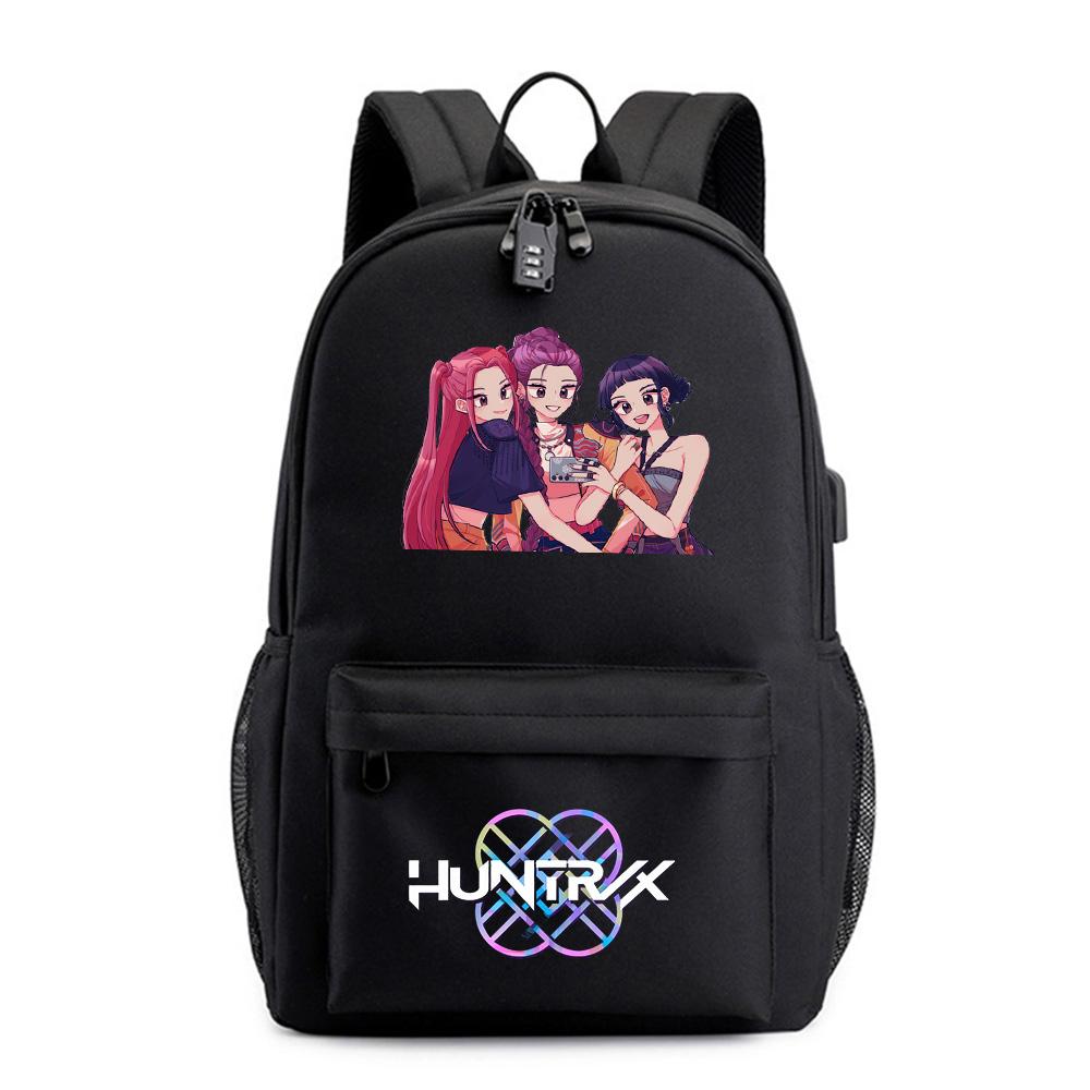 Anime Cartoon K-pop Printed Backpack for Teenager Student Girl Boy Bookbag Schoolbag Women Large Capacity Waterproof Travel Bag Kid Gift