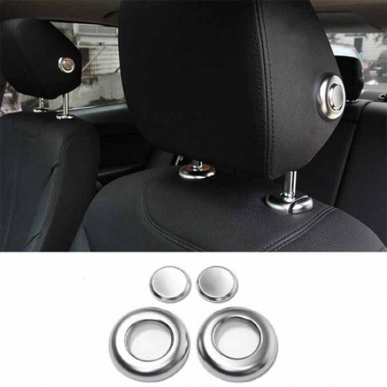 Seat Headrest Adjust Button Ring Trim Matte Silver For BMW 3 4 Series 2013-