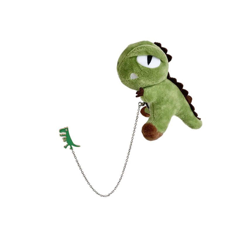

Elf Tribe-Dinosaur Chain Brooch Plush Doll Jewelry Little Dinosaur Bag Accessories Couple Pin Green