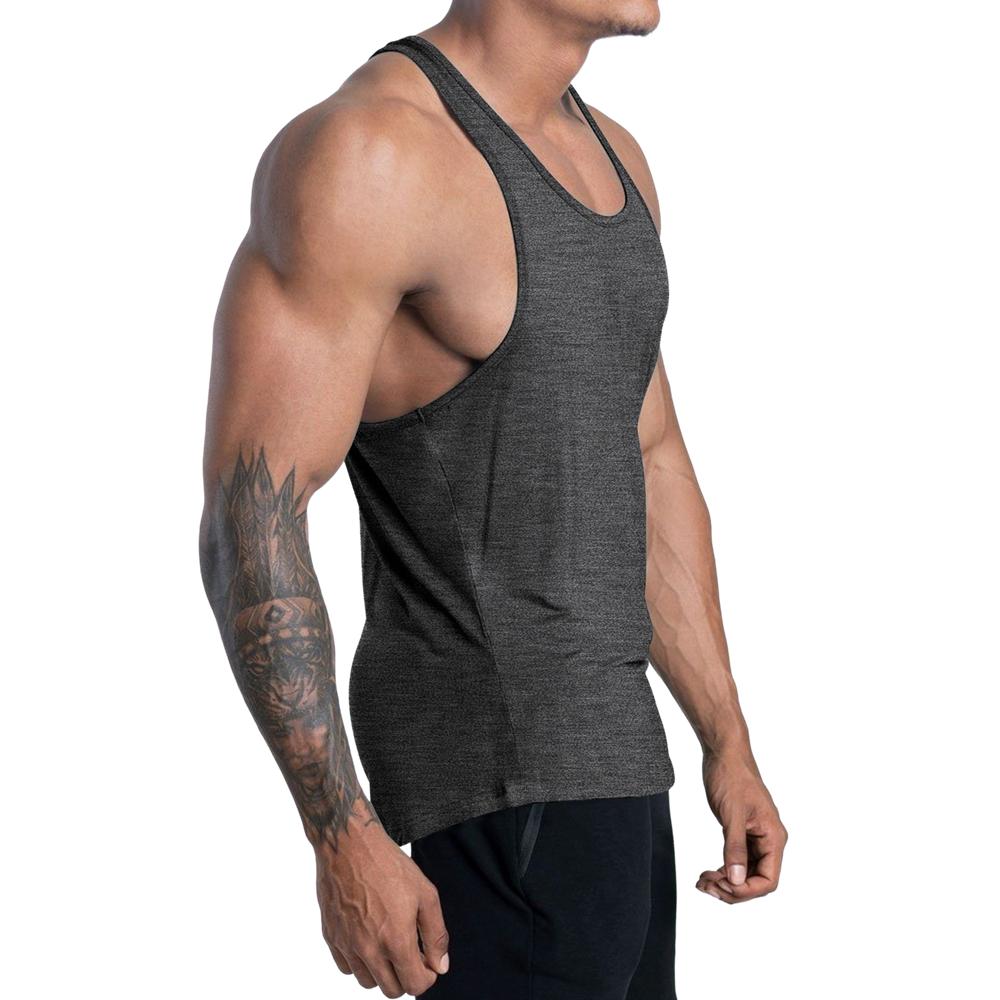 Hızlı Kuruyan Tank Üstleri Erkek Spor Salonu Fitness Vücut Geliştirme Kolsuz Gömlek Erkek Yazlık Rahat Stringer Yelek