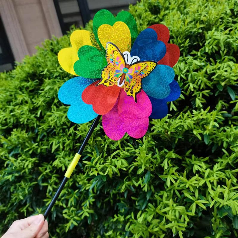 

1 шт. Мультяшные вертушки Двухслойные Блестящие Подсолнухи Ветряные мельницы Детские Уличные Игрушки Детские Игрушки Долговечные