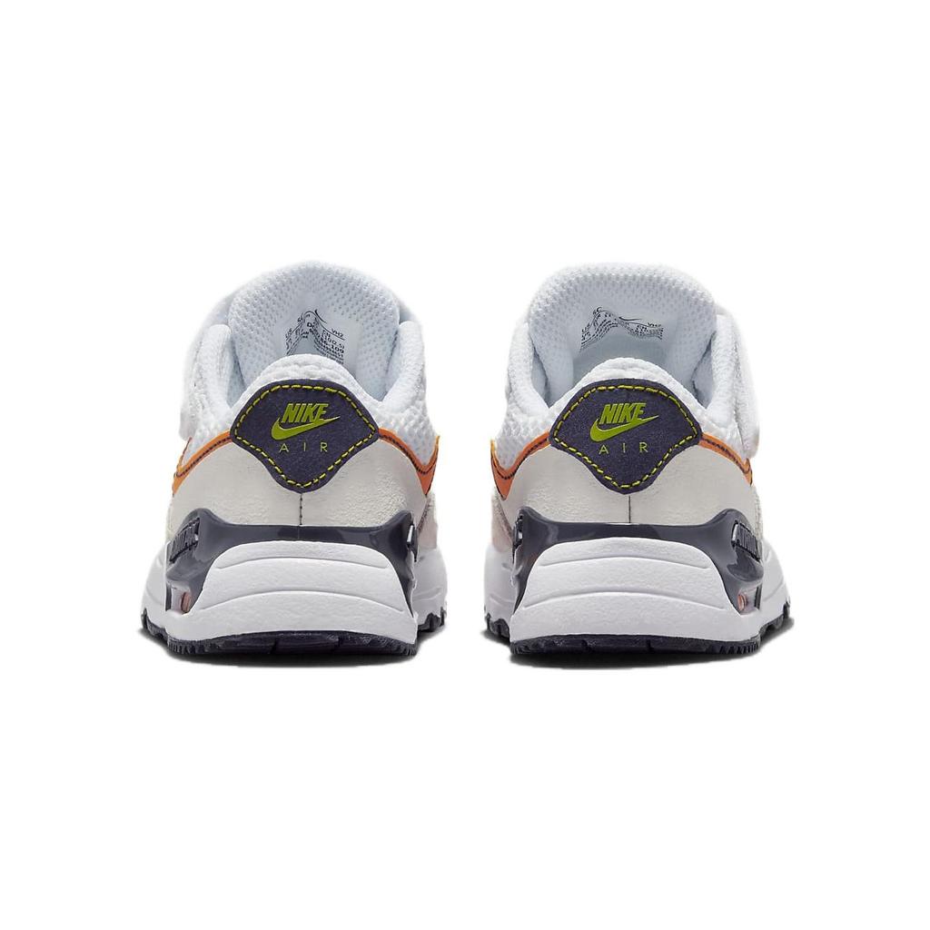 Nike Air Max SYSTM Abrasion Resistant Low top Toddler Shoes White Orange Infant And Toddler DQ0286-109