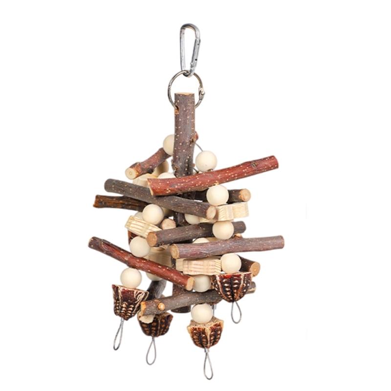 Pet Bird Chew Toy Natural Corncob Wood Beads for Cockatiel Conure Cockatoos Teeth Grinding Perfect for Cage Bird