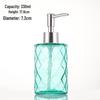 Colored Glass Press-Type Refillable Bottle for Lotion, Hand Soap, Shampoo, or Shower Gel