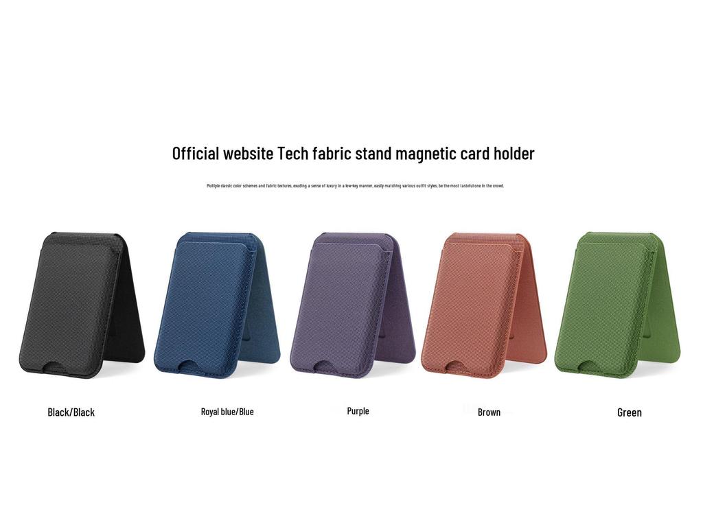 Tech Fabric Magnetic Phone Holder & Card Slot Case with MagSafe Compatibility