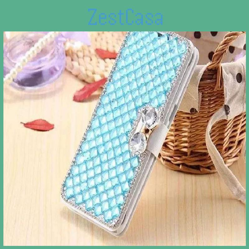 Flip Iphone Style Case With Water Diamonds Decoration Fashion Fall Prevention
