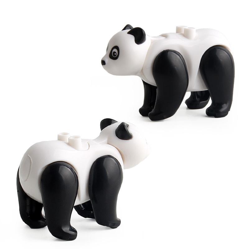 Jm024 Animal Building Block Bag Protection Animal Panda Assembly Puzzle Building Block Toy Ornament Collection