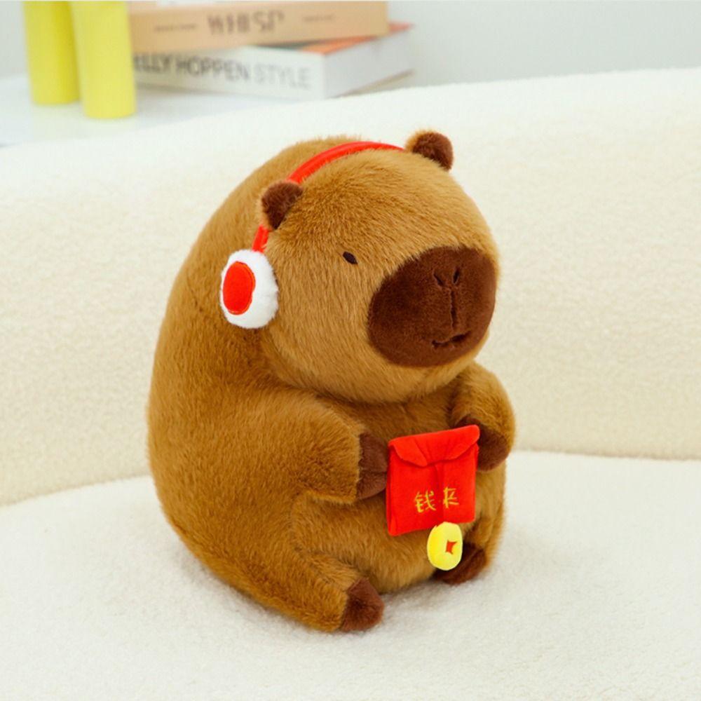 New Year Style Simulation Capybara Toy Soft Stuffed Capybara Doll  Christmas Toy